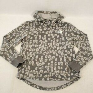 North Face Girls Cheetah Print Pullover Hoodie Sz M